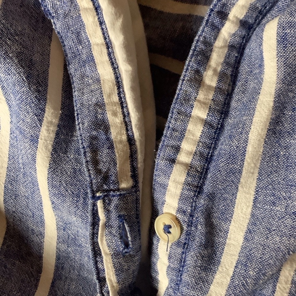 beachlunchlounge Striped Blue and White Mini Dress - Picture 12 of 15